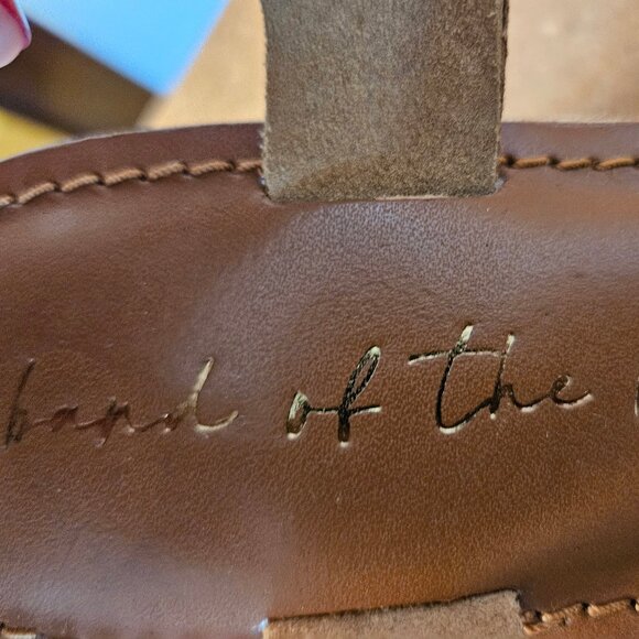 Band Of The Free Two Tone Leather The Magnolia Platform Clogs - Picture 4 of 6